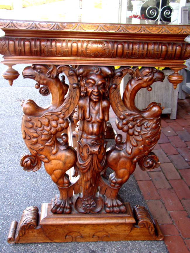 A Victorian Renaissance Style Walnut Center Table circa 1860-1870 — image 2